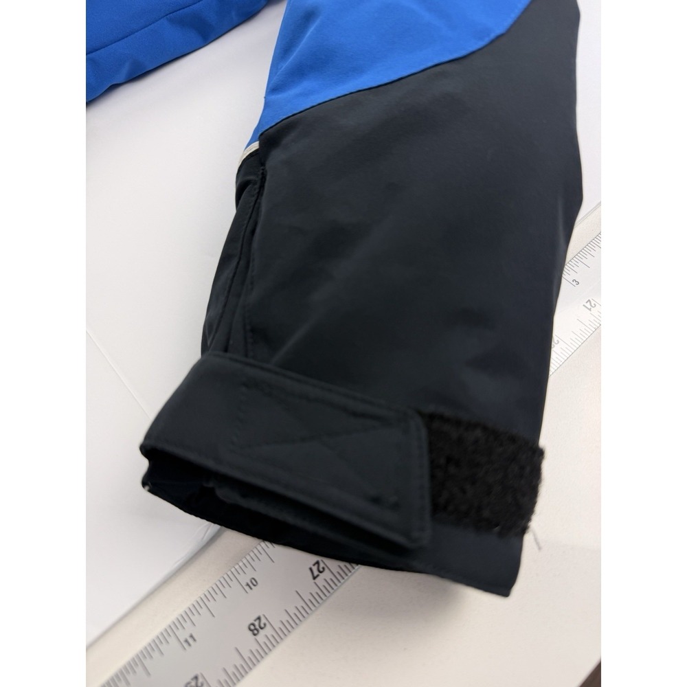 Obermeyer Teen L 14-16 Ski Jacket Blue Black White Hooded Winter Snow Coat Youth - Picture 10 of 16